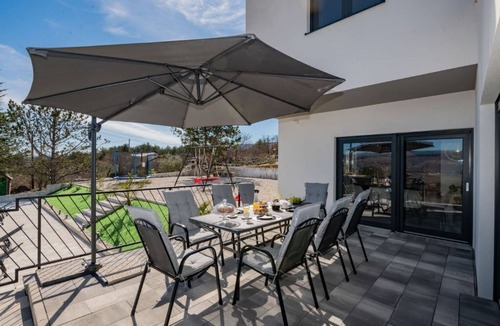 Grubine Villa | VILLA KARIN - NEW - modern villa, EV charger,pool, amazing view, playground, BBQ