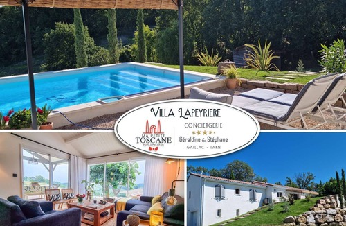 Lisle-sur-Tarn House | Villa Lapeyrière - Heated pool - Garden - Panoramic view - 8 people