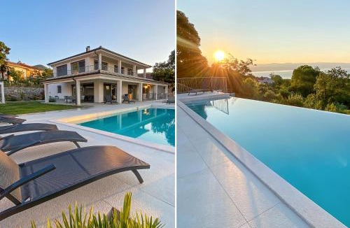 Poljane Villa | Villa Maritima Opatija-Meerblick-Infinity Pool-Luxus-Relax