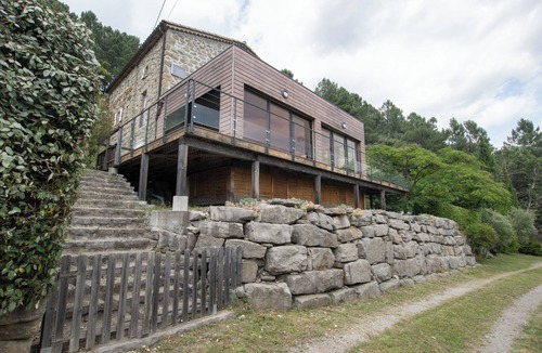 Planzolles Villa | Villa 'Mas De Laval' with Mountain View, Private Terrace and Wi-Fi
