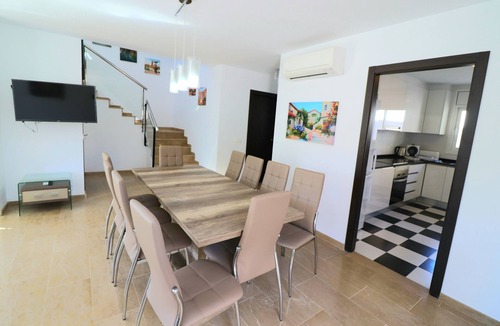 Miami Platja Villa | Villa Mestral HOT TUB Pool and Rooftop Terrace beside beach Full A/C free WIFI