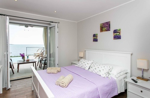 Mlini Apartment | Villa Mirjana - Standard Studio Apartment with Terrace and Sea View (Lavanda)
