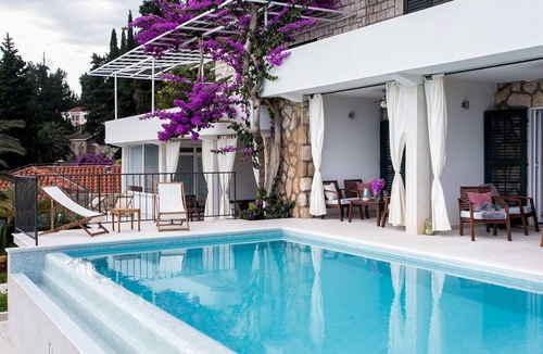 Mlini Apartment | Villa Mirjana - Studio Apartment with Terrace and Sea View (Bogumila)