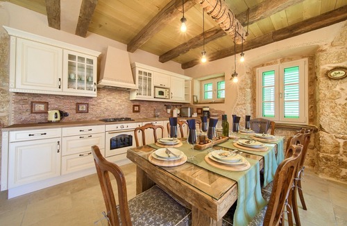 Malinska Villa | Villa Stone Queen with heated swimming pool and Seaview