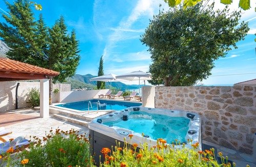 Mlini Villa | Villa Tereza with Private Pool, Jacuzzi & Sea View