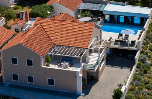 Milna (Brac) House | Villa TM with private heated pool, poolhouse & private garage