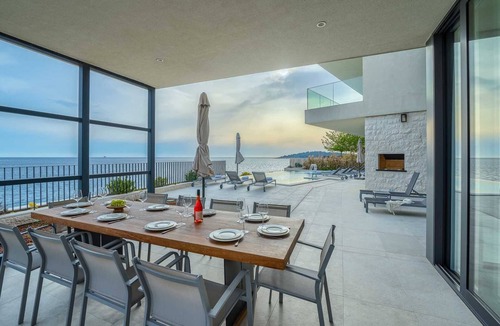 Rogoznica Villa | Villa Valiosa - stunning beachfront villa with a pool and a sauna for ten guests by MyWaycation