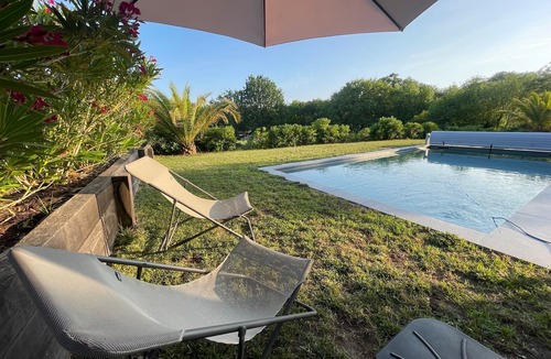 Arcangues House | Villa with heated pool, sea, mountains, golf