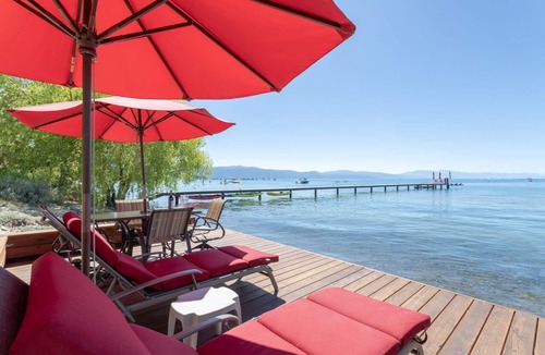 Tahoe Vista Cabin | Vintage "Old Tahoe" cabin on Private Beach