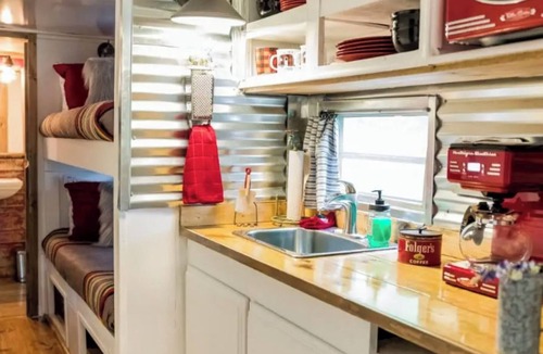Glen Rose House | Vintage Spartan RV. River Access.