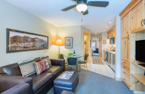 Telluride Condo | Walk to All! Riverside Balcony with Ski Mountain Views and pool + hot tub