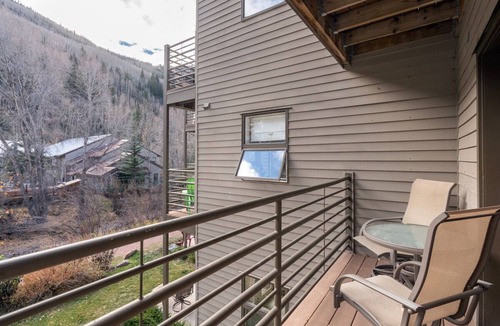 Telluride Condo | Walk to All! Riverside Balcony with Ski Mountain Views and pool + hot tub