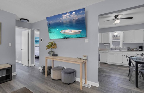 Clarklake House | Walk to Clark Lake + Beach Bar, Firepit, Porch, Sleeps 8