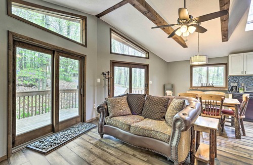 Locust Lake Village Cabin | Walk to Lake & Beach: Pocono Cabin w/Fire Pit