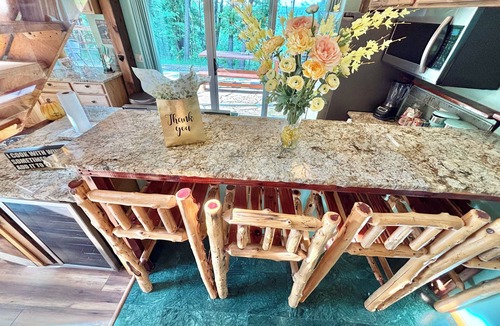 Eureka Springs Cabin | Wanderer Mountain Views Lounge,Bar, patio Lake access,kayaks,Grill,Fireplace,TV