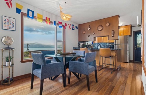 Port Angeles East House | Water Edge Coast-Guard Cottage-Panorama View-