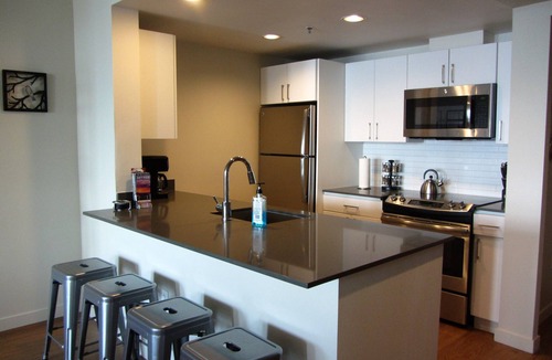 Downtown Seattle Apartment | Water Views ~ 1 Blk to Pike Place Market, Walk to Stadiums, 2 King Beds