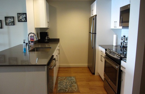 Downtown Seattle Apartment | Water Views ~ 1 Blk to Pike Place Market, Walk to Stadiums, 2 King Beds