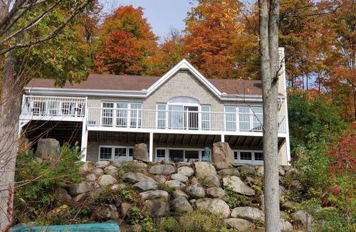 Saint-Andre-d'Argenteuil House | Waterfront, private beach, dock, view and great comfort SPA + Fireplace