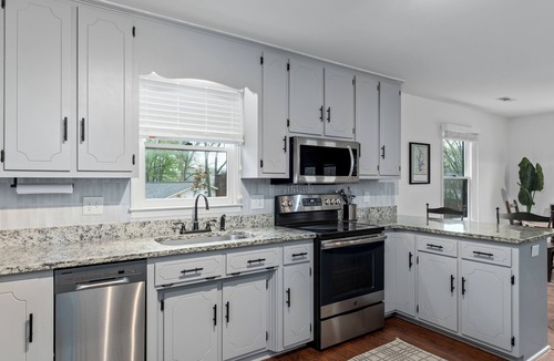 Sherrills Ford House | Waterfront Home - Hot Tub, Dock, Fire Pit, Boat