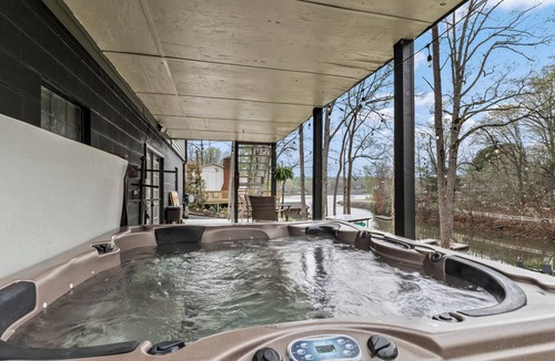 Sherrills Ford House | Waterfront Home - Hot Tub, Dock, Fire Pit, Boat