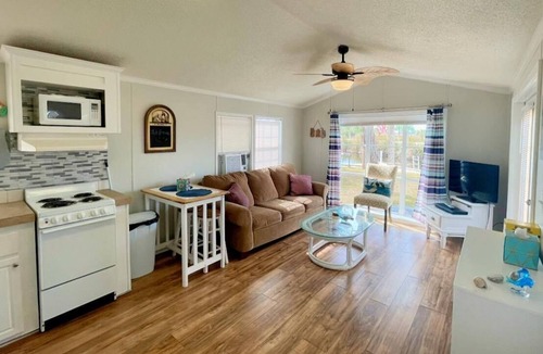 Suwannee Cabin | Waterfront 1 bed plus sleeper sofa, FREE Boat dock, Fire Pit, & Trailor Parking