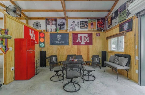 Blanchard House | Waterfront 5BR + Hot Tub + Fire Pit with Awesome Building for Family Fun!