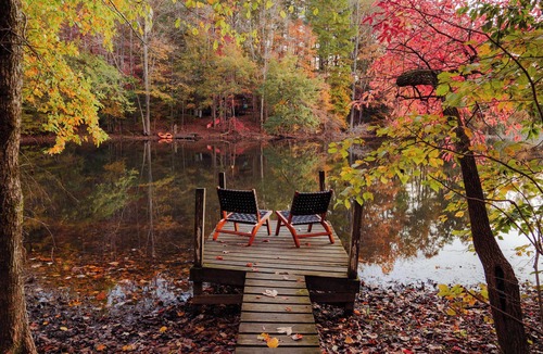 Rockbridge Cabin | Waterfront A- Frame With Dock, Canoe + Kayaks