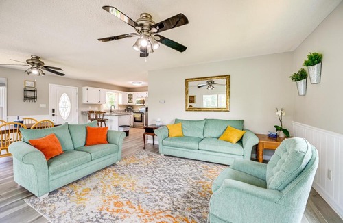 New London House | Waterfront Badin Lake Getaway Boat Dock, Fire Pit