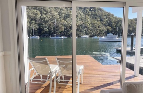Church Point House | Waterfront Boathouse Stay with Open Deck and Views