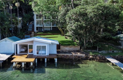 Church Point House | Waterfront Boathouse Stay with Open Deck and Views