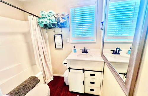 Graford Cabin | Waterfront Cabin at Rock Creek Camp, close to Rocker B, shared kid & adult pool