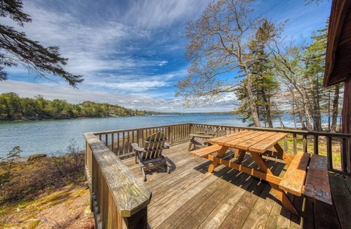East Boothbay Cabin | Waterfront cabin with ocean view & private dock