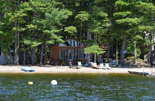 Thompson's Point Cabin | Waterfront cabin with private Sebago Lake Beach