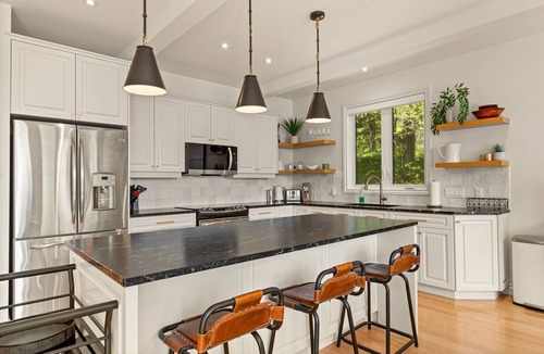 Tay Valley House | Waterfront dream cottage with hot tub, pool table, and fire pit