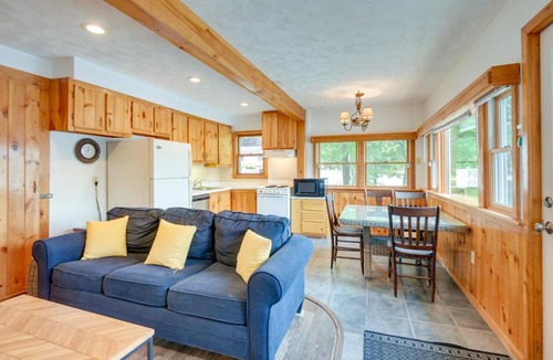 Gray House | Waterfront Gray Home with Furnished Deck and Fire Pit!