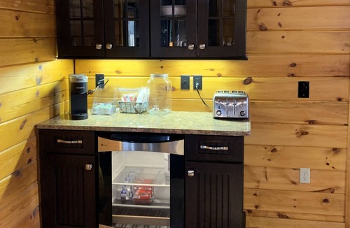 Stonehouse Cabin | Waterfront Handicap accessible home with Fire pit, hot tub & dock