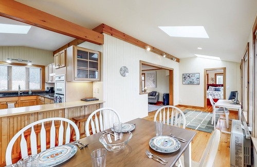 Surry House | Waterfront home and studio combination with fast WiFi, deck, & two kitchens