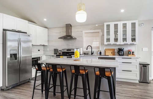 Kingston House | Waterfront Home for 6: Private Beach, Fire Pit & Game Room