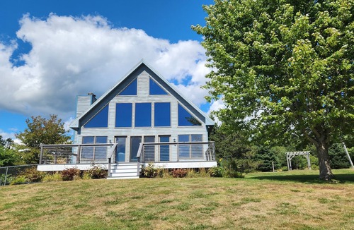 Lamoine House | Waterfront home with beautiful views of MDI and mountains.
