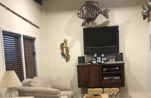 Palacios House | Waterfront house is ready to rent with a great pier, and green fishing light!!