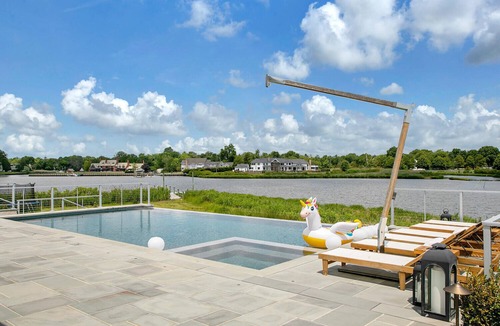 Little Silver House | Waterfront, infinity edge pool and 3 miles to the beach!