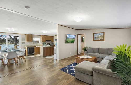 Seven Points House | Waterfront Lake Cottage, Spacious Outdoor Deck & Dock! Dog friendly firepit &BBQ