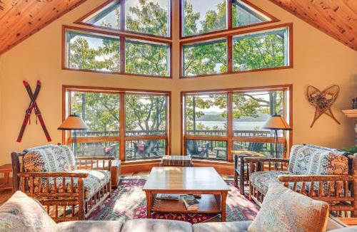 Putnam Station House | Waterfront Lake George Lodge with Boat Dock and Deck!