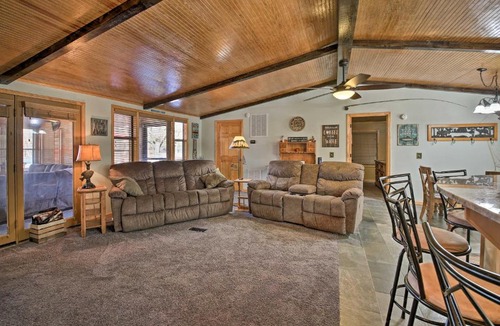 Mid America House | Waterfront Lake Hamilton House with Boat Dock!