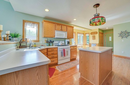 Rogers City Cottage | Waterfront Lake Huron Getaway w/Private Beach!