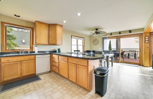 Tawas City House | Waterfront Lake Huron Home - Private Beach!