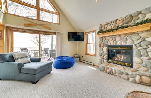 Tawas City House | Waterfront Lake Huron Home - Private Beach!