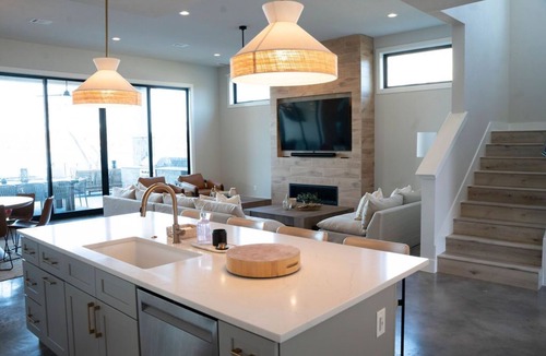 Marble Falls House | Waterfront Lake LBJ Luxury Home- Heated Pool, Fishing Dock & Views- Sleeps 22