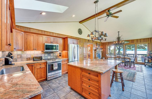 Putnam Station House | Waterfront Lake George Lodge w/Boat Dock & Deck!